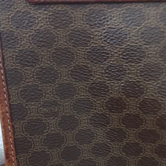 Celine Brown Toiletry Bag with Leather Trim - Picture 7 of 14